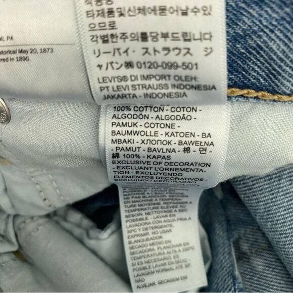 Levis' '94 Baggy Distressed Straight Jeans 24/31 NWT - Picture 9 of 10